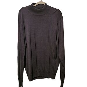 Joseph A Bank 100% silk blue gray lightweight‎ sweater size L